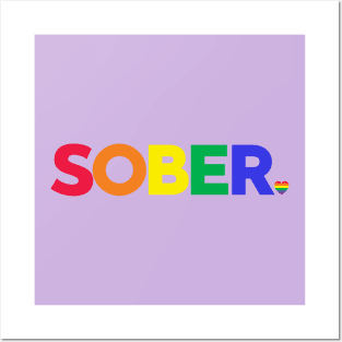 Sober Pride Colors Posters and Art